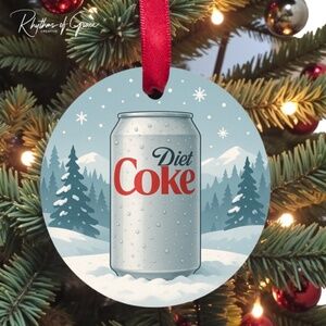 Crispy Diet Coke Christmas Ornament – Funny Holiday Gift for Diet Coke Lovers